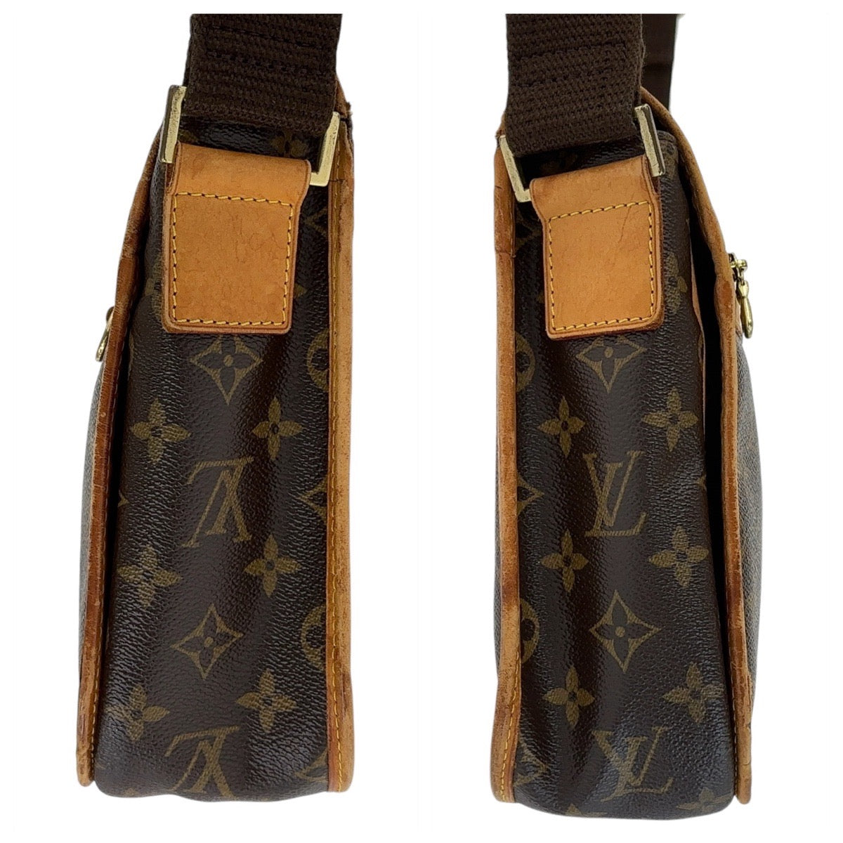 13062
LOUIS VUITTON ルイヴィトン モノグラム ボスフォールPM ブラウン ゴールド金具 PVC / レザー M40106 斜め掛け ショルダーバッグ メッセンジャーバッグ  レディース