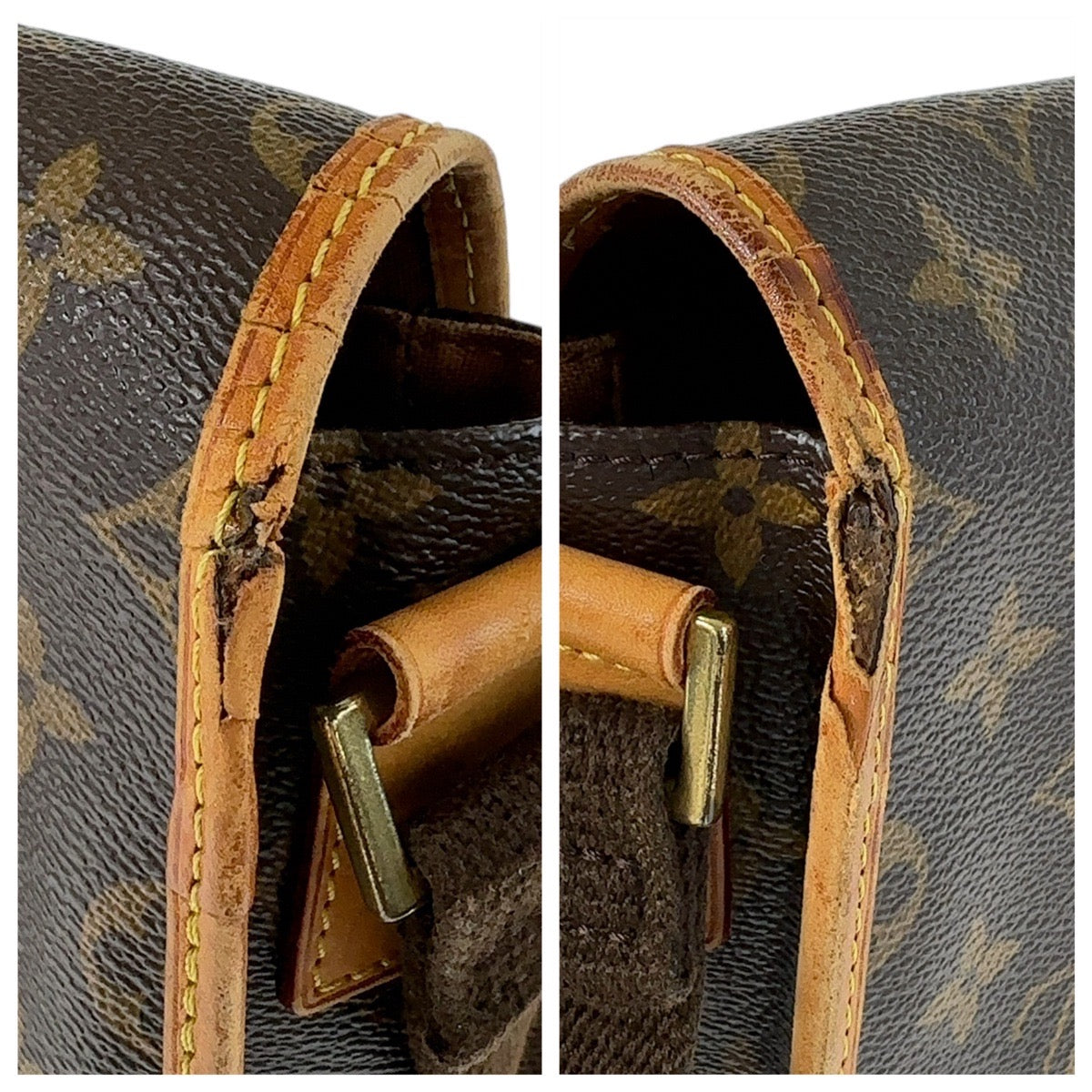13062
LOUIS VUITTON ルイヴィトン モノグラム ボスフォールPM ブラウン ゴールド金具 PVC / レザー M40106 斜め掛け ショルダーバッグ メッセンジャーバッグ  レディース