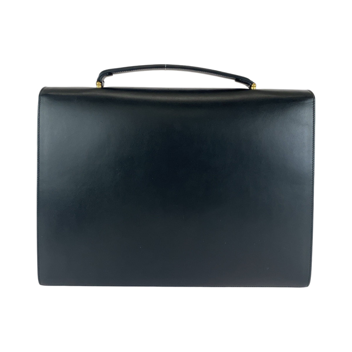 13063
 GUCCI Zumi Black Gold Hardware Calfskin 581531 Business Bag Briefcase Men's