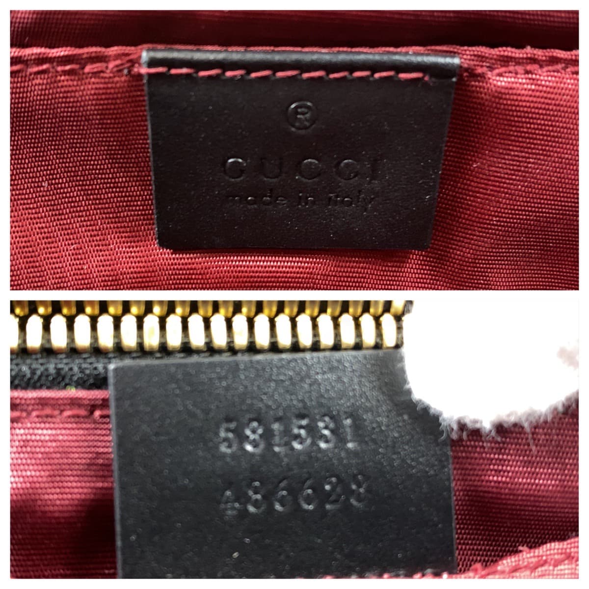 13063
 GUCCI Zumi Black Gold Hardware Calfskin 581531 Business Bag Briefcase Men's