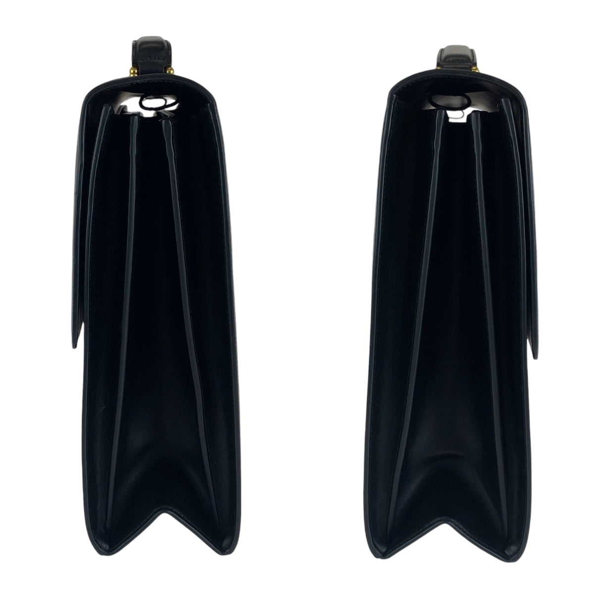 13063
 GUCCI Zumi Black Gold Hardware Calfskin 581531 Business Bag Briefcase Men's