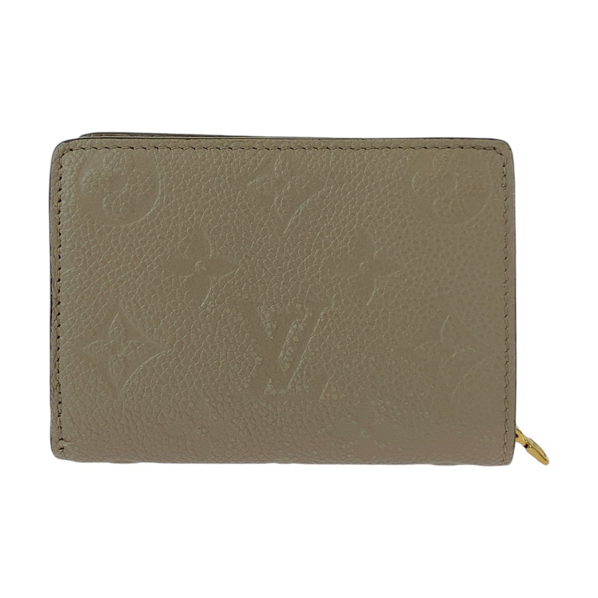 13069
LOUIS VUITTON ルイヴィトン モノグラム アンプラント ポルトフォイユ クレア ベージュ グレージュ ゴールド金具 レザー M80152 折財布 コンパクトウォレット  レディース