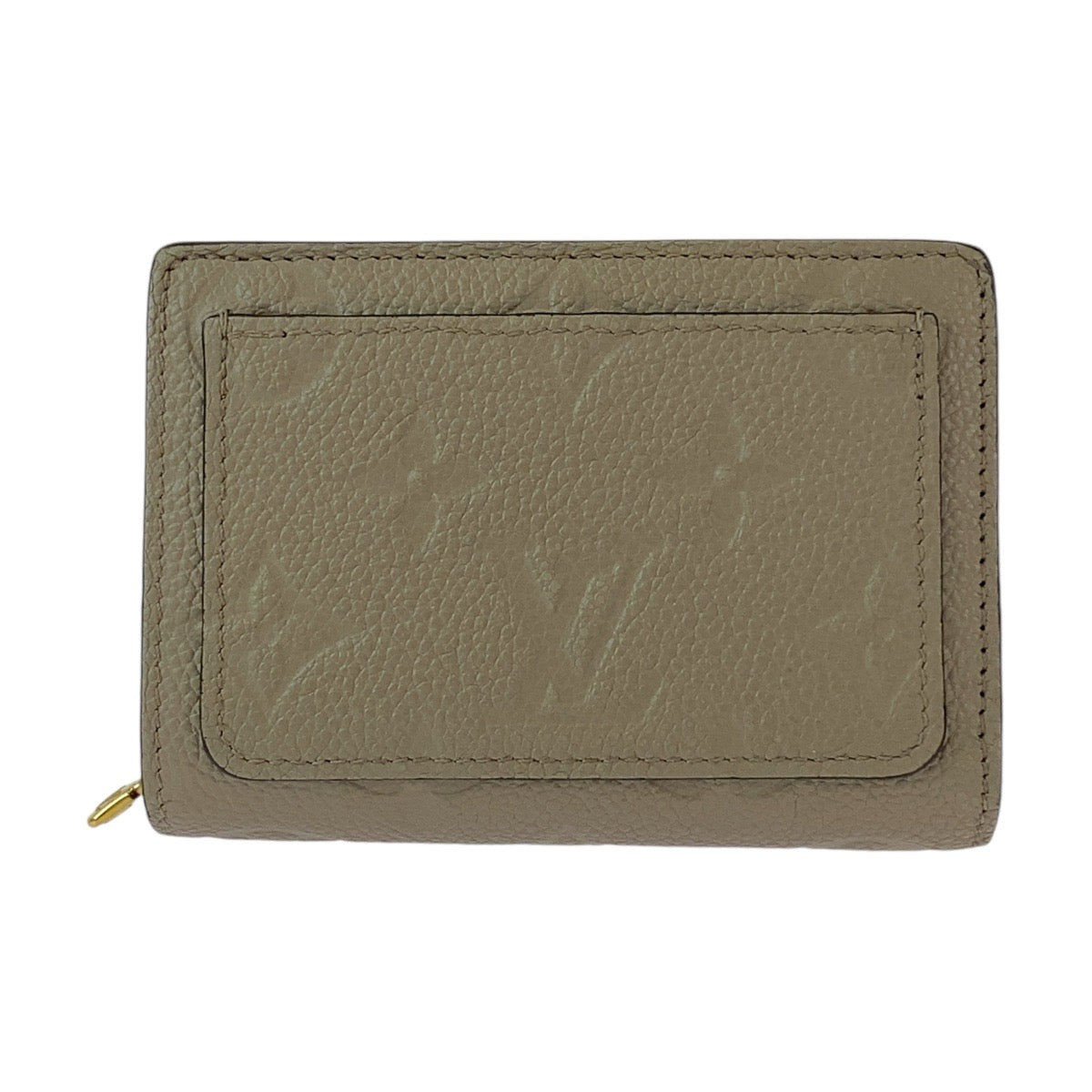 13069
LOUIS VUITTON ルイヴィトン モノグラム アンプラント ポルトフォイユ クレア ベージュ グレージュ ゴールド金具 レザー M80152 折財布 コンパクトウォレット  レディース
