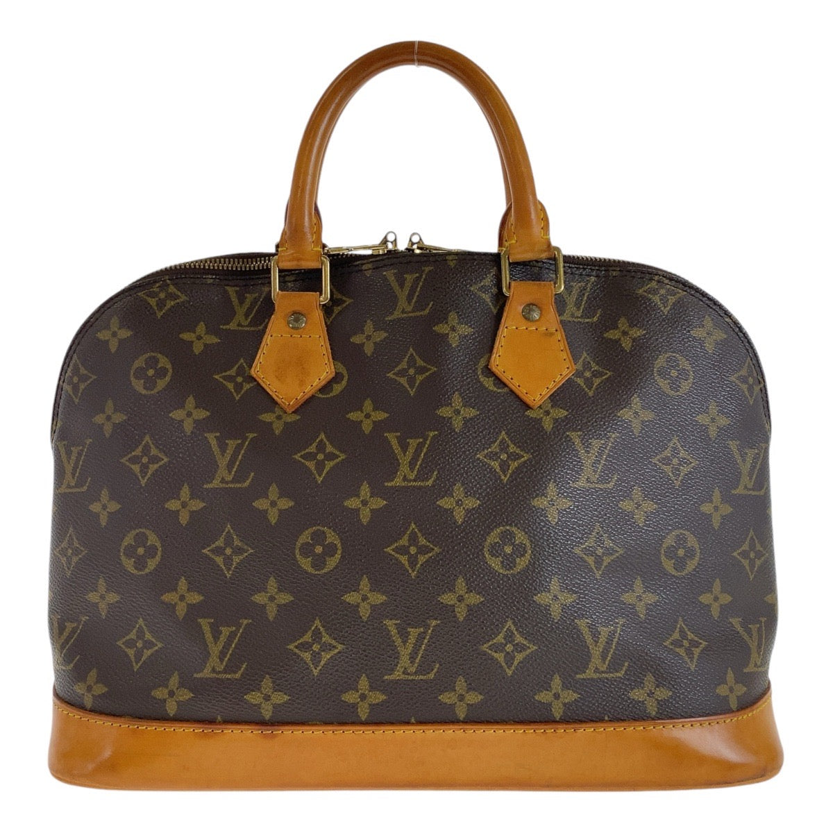 11848
LOUIS VUITTON ルイヴィトン モノグラム アルマ ブラウン ゴールド金具 PVC / レザー M51130 ハンドバッグ  レディース