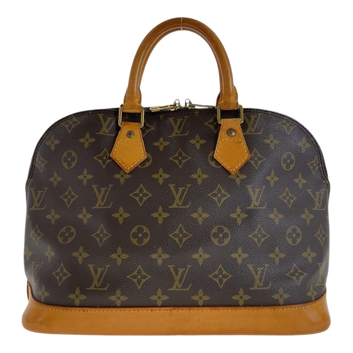 11848
LOUIS VUITTON ルイヴィトン モノグラム アルマ ブラウン ゴールド金具 PVC / レザー M51130 ハンドバッグ  レディース