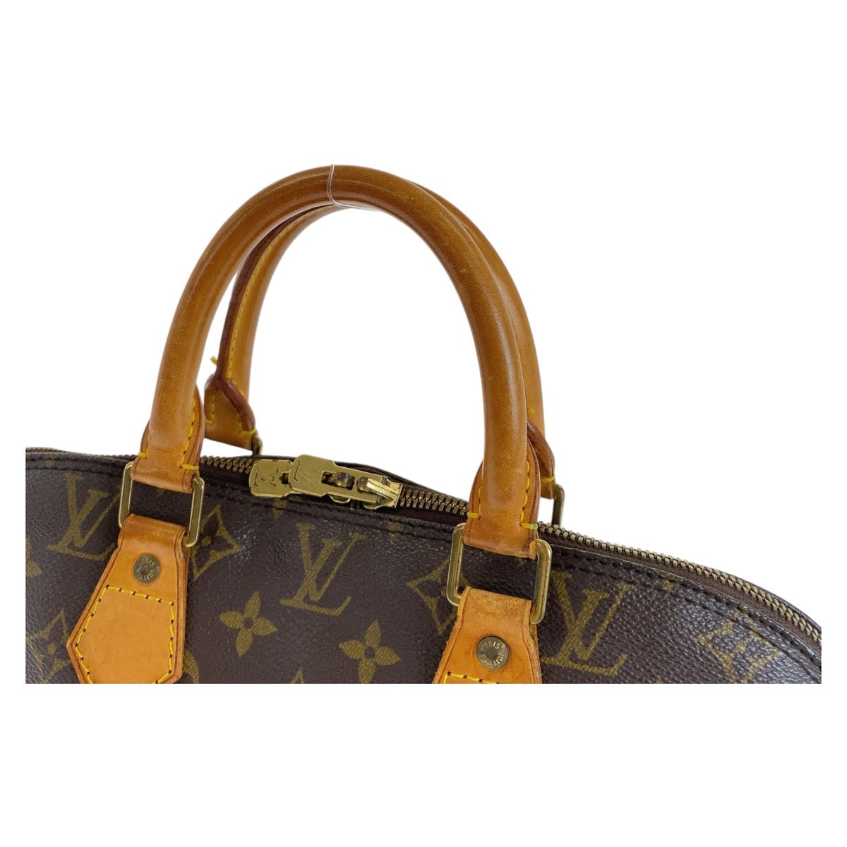 11848
LOUIS VUITTON ルイヴィトン モノグラム アルマ ブラウン ゴールド金具 PVC / レザー M51130 ハンドバッグ  レディース