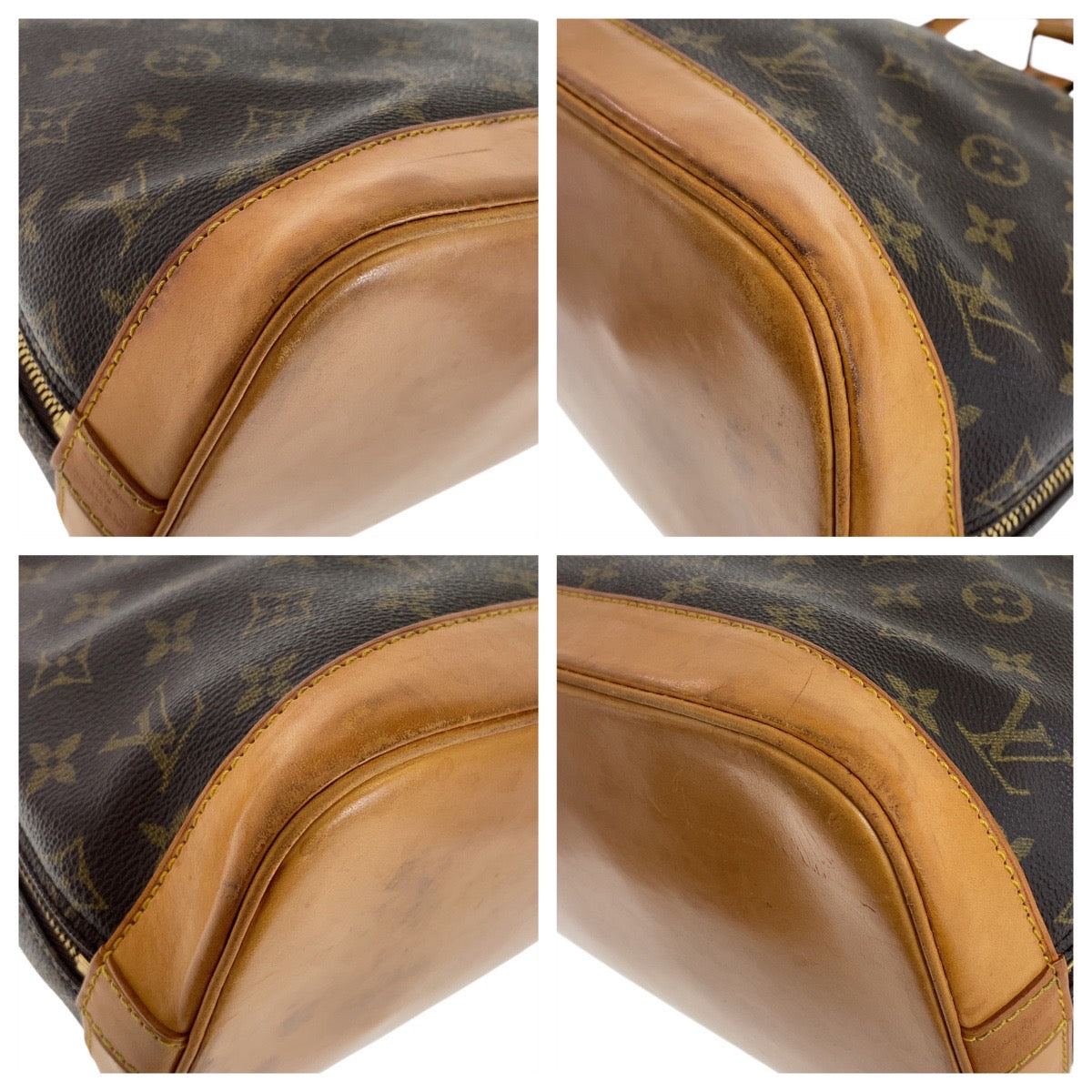 11848
LOUIS VUITTON ルイヴィトン モノグラム アルマ ブラウン ゴールド金具 PVC / レザー M51130 ハンドバッグ  レディース