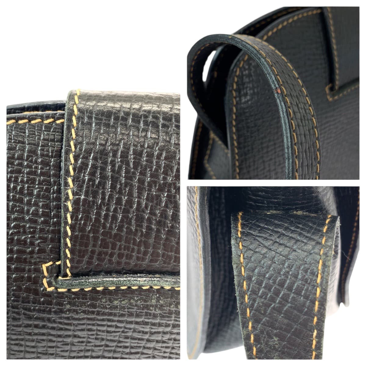 13070
LOEWE ロエベ ヴィンテージ トグル ロゴ型押し ブラック 黒 ゴールド金具 レザー ショルダーバッグ 斜め掛け  レディース