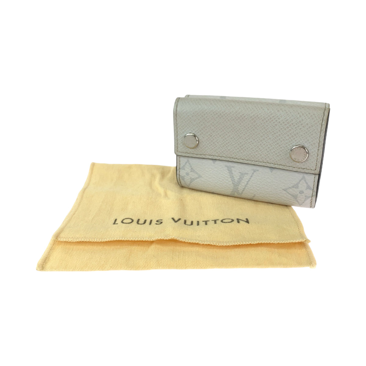 12800
LOUIS VUITTON ルイヴィトン モノグラム タイガ ラマ ディスカバリー ブロン ホワイト シルバー金具 PVC / タイガ M30899 折財布 コンパクトウォレット  メンズ