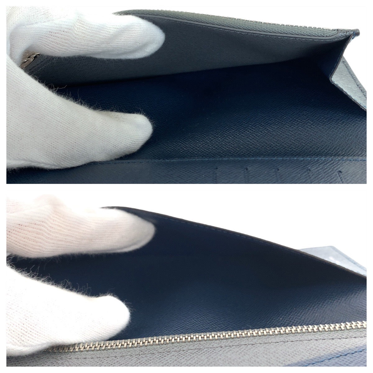1846
LOUIS VUITTON ルイヴィトン タイガ ポルトフォイユ アレクサンドル オセアン ネイビー シルバー金具 レザー M64508 長財布 ロングウォレット  メンズ