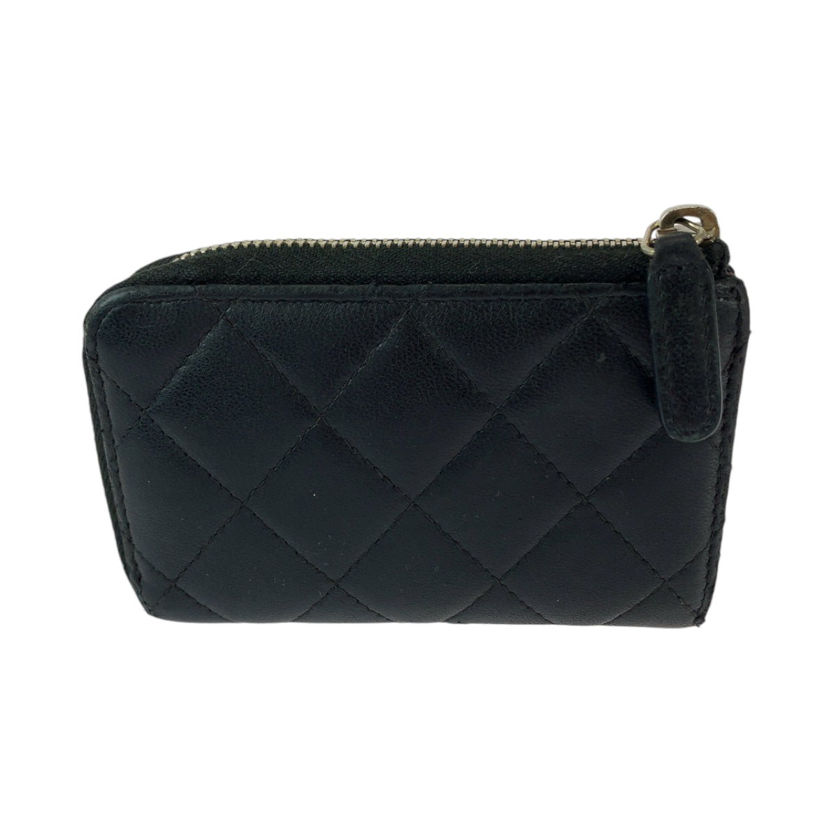 13072
CHANEL シャネル マトラッセ ココマーク ブラック 黒 ゴールド金具 ラムスキン キーリング付きコインケース 小銭入れ  レディース