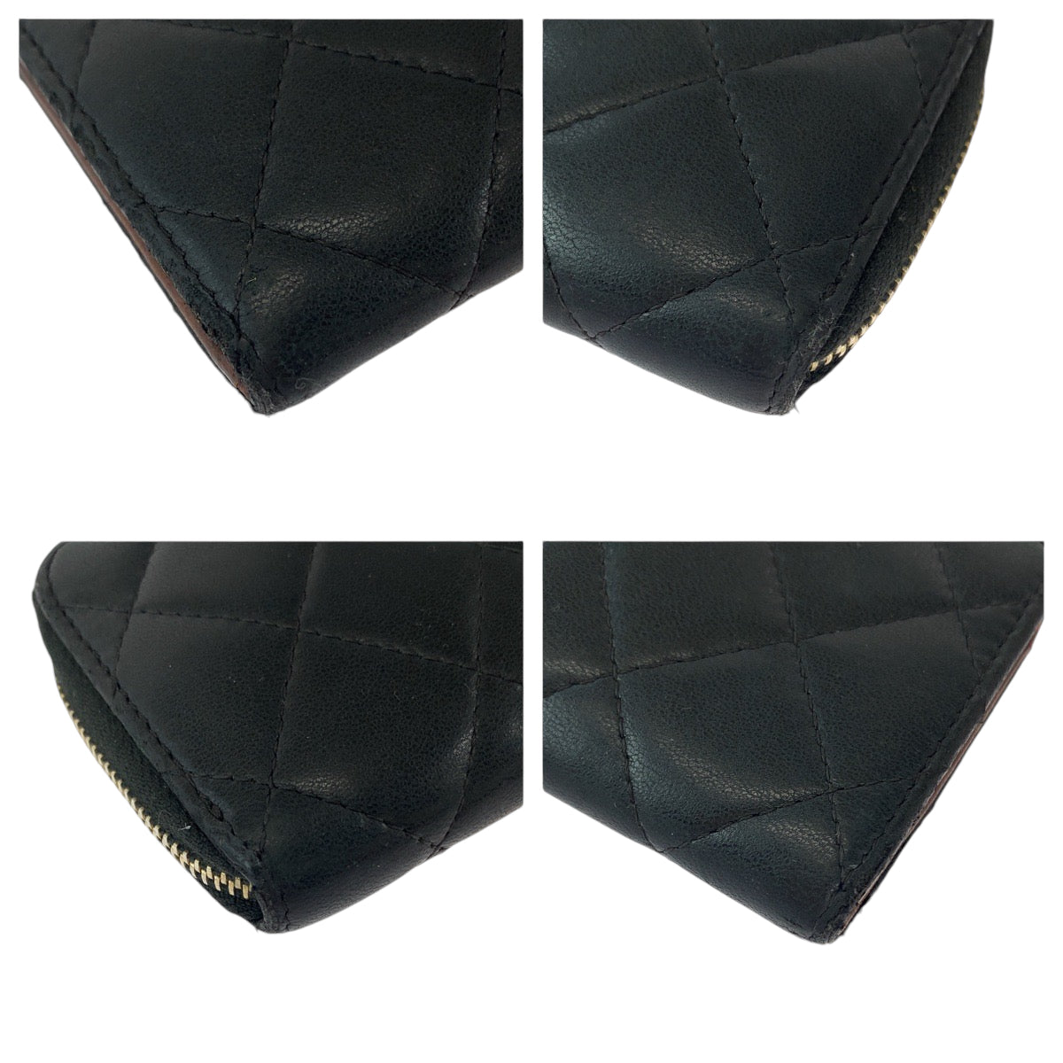 13072
CHANEL シャネル マトラッセ ココマーク ブラック 黒 ゴールド金具 ラムスキン キーリング付きコインケース 小銭入れ  レディース