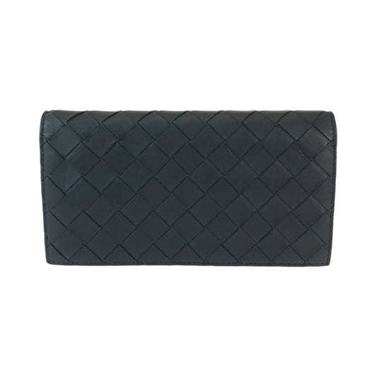 11845
BOTTEGAVENETA ボッテガヴェネタ マキシイントレチャート ブラック 黒 レッド シルバー金具 レザー 長財布 ロングウォレット  メンズ