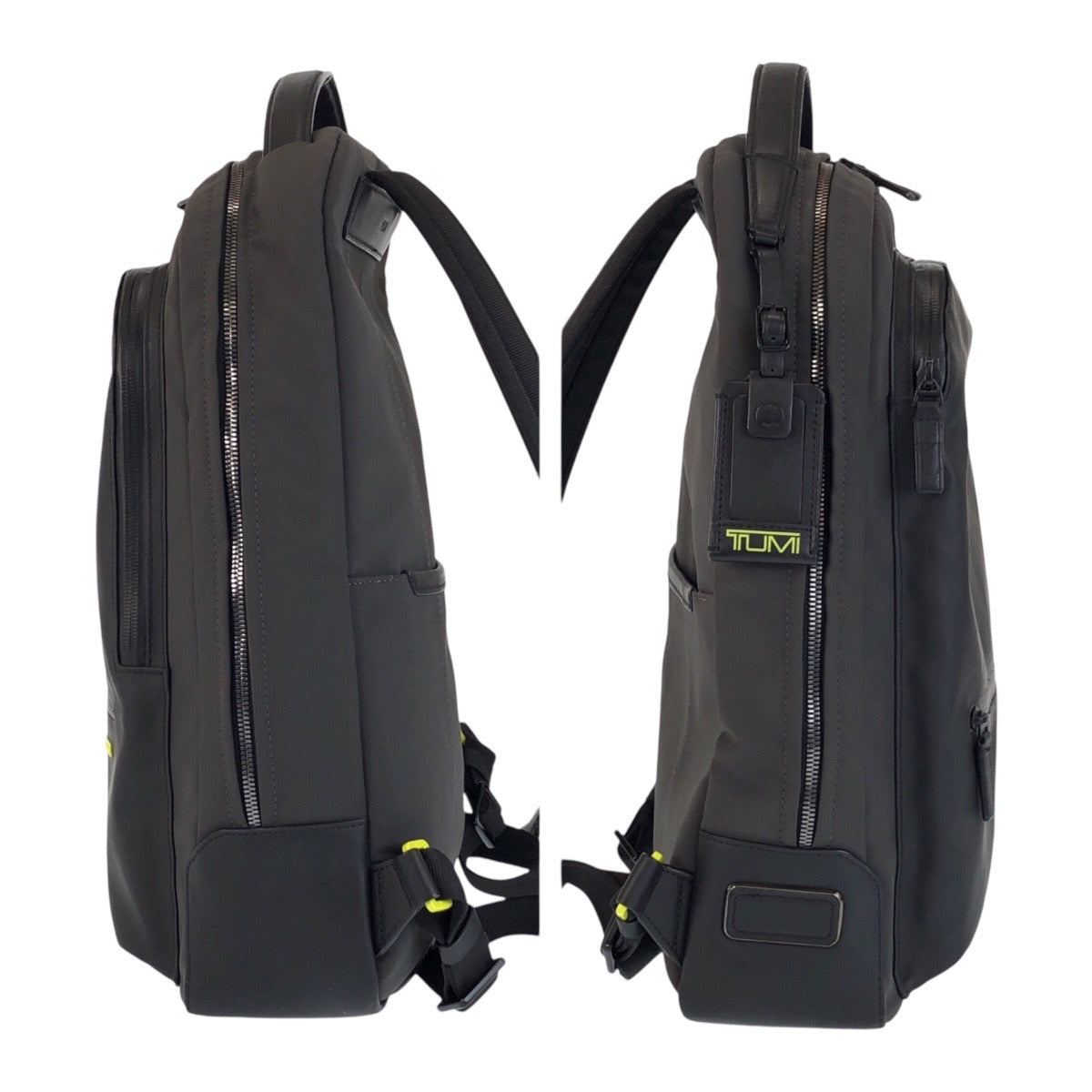 13074
TUMI トゥミ ハリソン ブラッドナー ブラック 黒 グレー イエロー シルバー金具 ナイロン バックパック リュック キャリーオン  メンズ