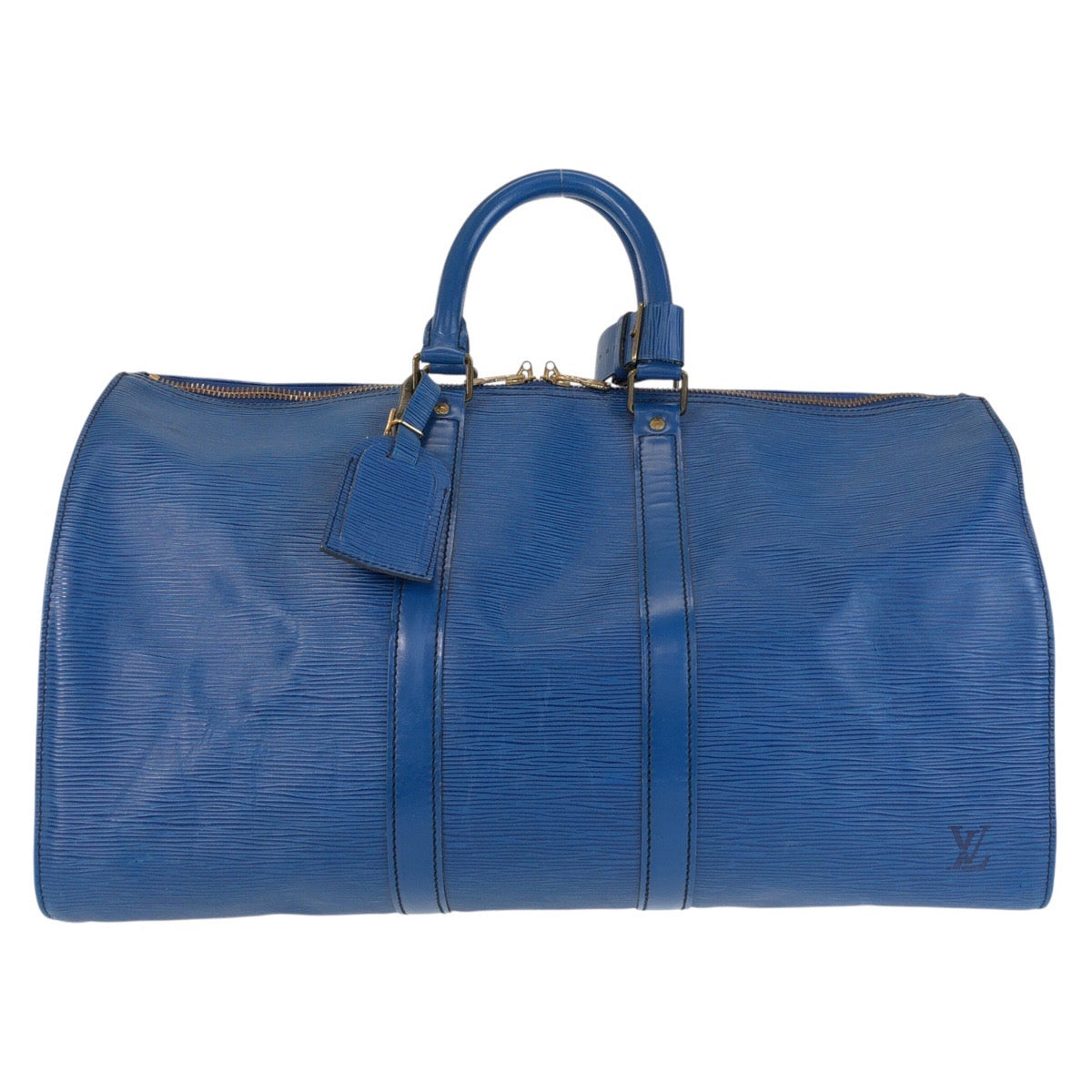 13075
LOUIS VUITTON ルイヴィトン エピ キーポル45 ブルー ゴールド金具 エピレザー M42975 ボストンバッグ 男女兼用  メンズ