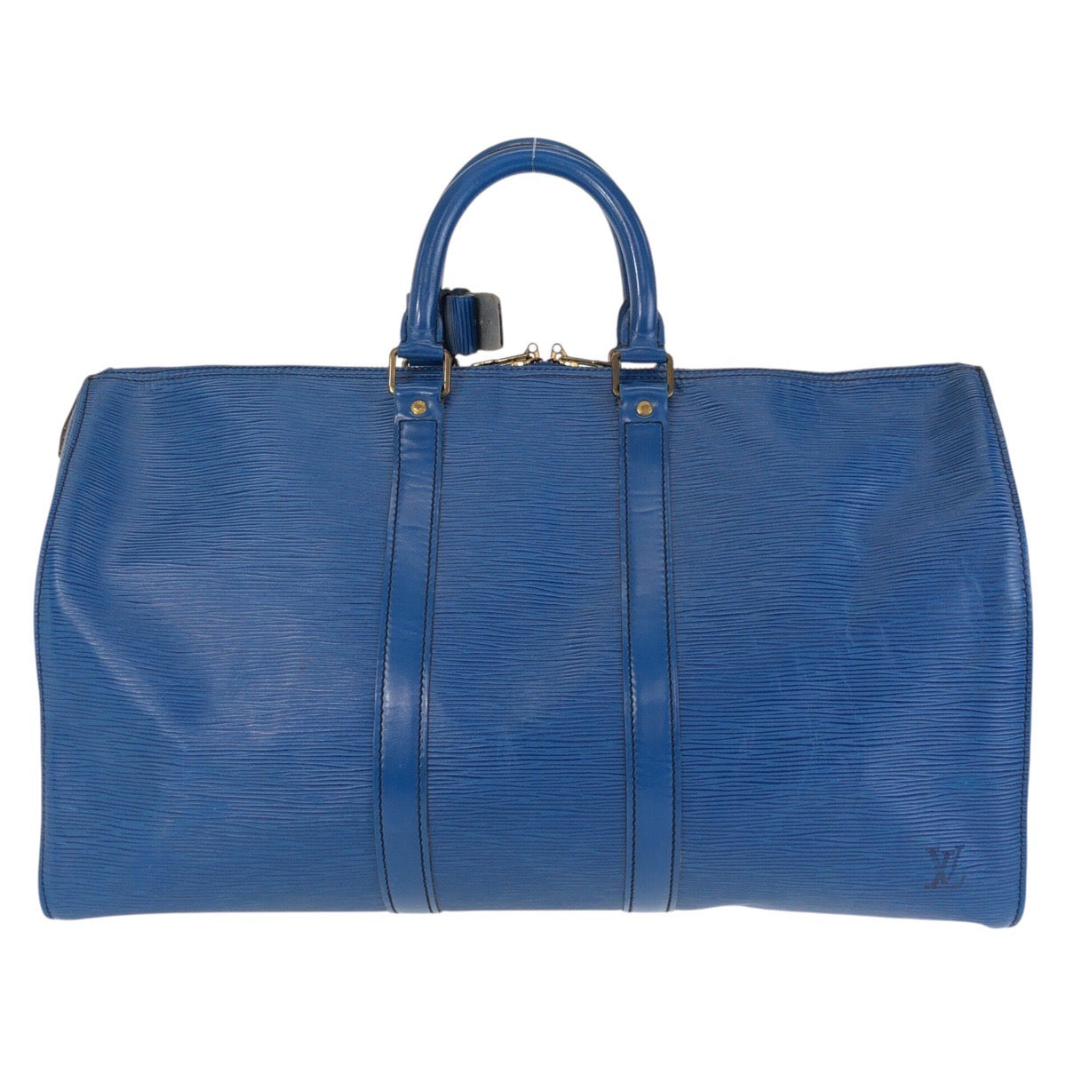 13075
LOUIS VUITTON ルイヴィトン エピ キーポル45 ブルー ゴールド金具 エピレザー M42975 ボストンバッグ 男女兼用  メンズ