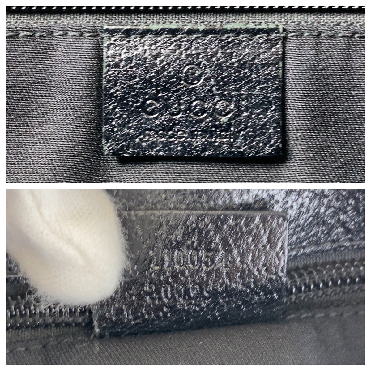 13076
GUCCI グッチ ブラック 黒 シルバー金具 GGキャンバス / レザー 110054 斜め掛け ショルダーバッグ メッセンジャーバッグ  レディース