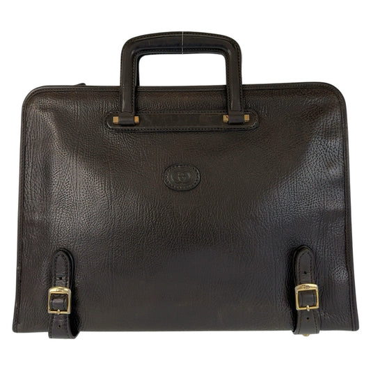 13077
GUCCI グッチ ヴィンテージ インターロッキング オールドグッチ ブラック 黒 ゴールド金具 レザー 015 096 0904 ビジネスバッグ ブリーフケース  メンズ