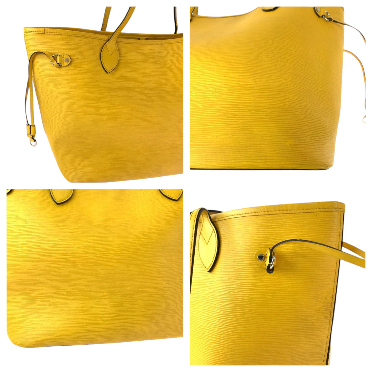 12794
LOUIS VUITTON ルイヴィトン エピ ネヴァーフルMM イエロー ミモザ ゴールド金具 エピレザー Ｍ40957 トートバッグ ショルダーバッグ  レディース