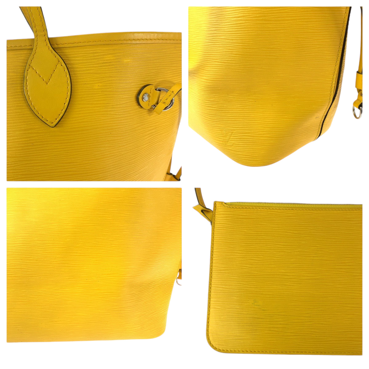 12794
LOUIS VUITTON ルイヴィトン エピ ネヴァーフルMM イエロー ミモザ ゴールド金具 エピレザー Ｍ40957 トートバッグ ショルダーバッグ  レディース