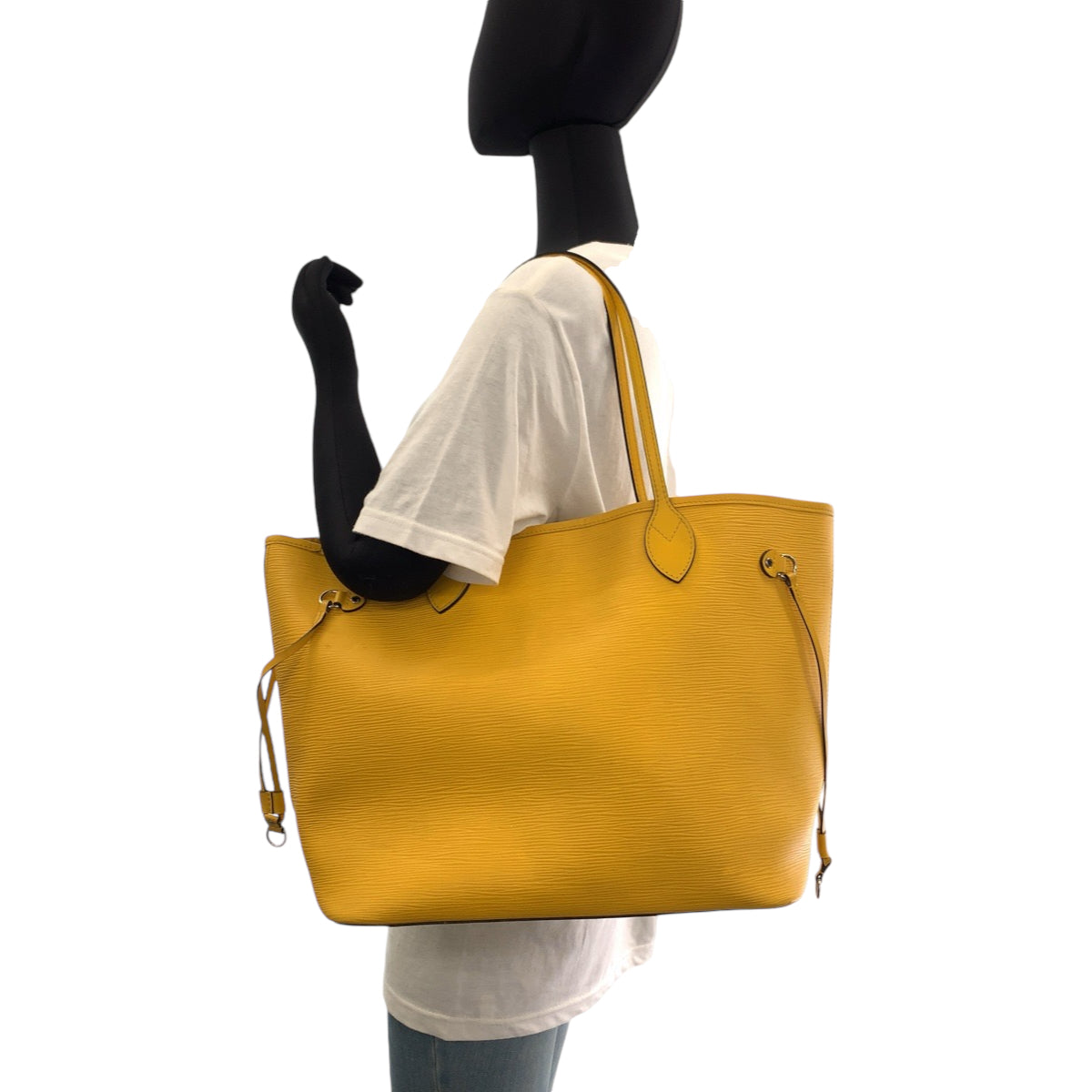 12794
LOUIS VUITTON ルイヴィトン エピ ネヴァーフルMM イエロー ミモザ ゴールド金具 エピレザー Ｍ40957 トートバッグ ショルダーバッグ  レディース