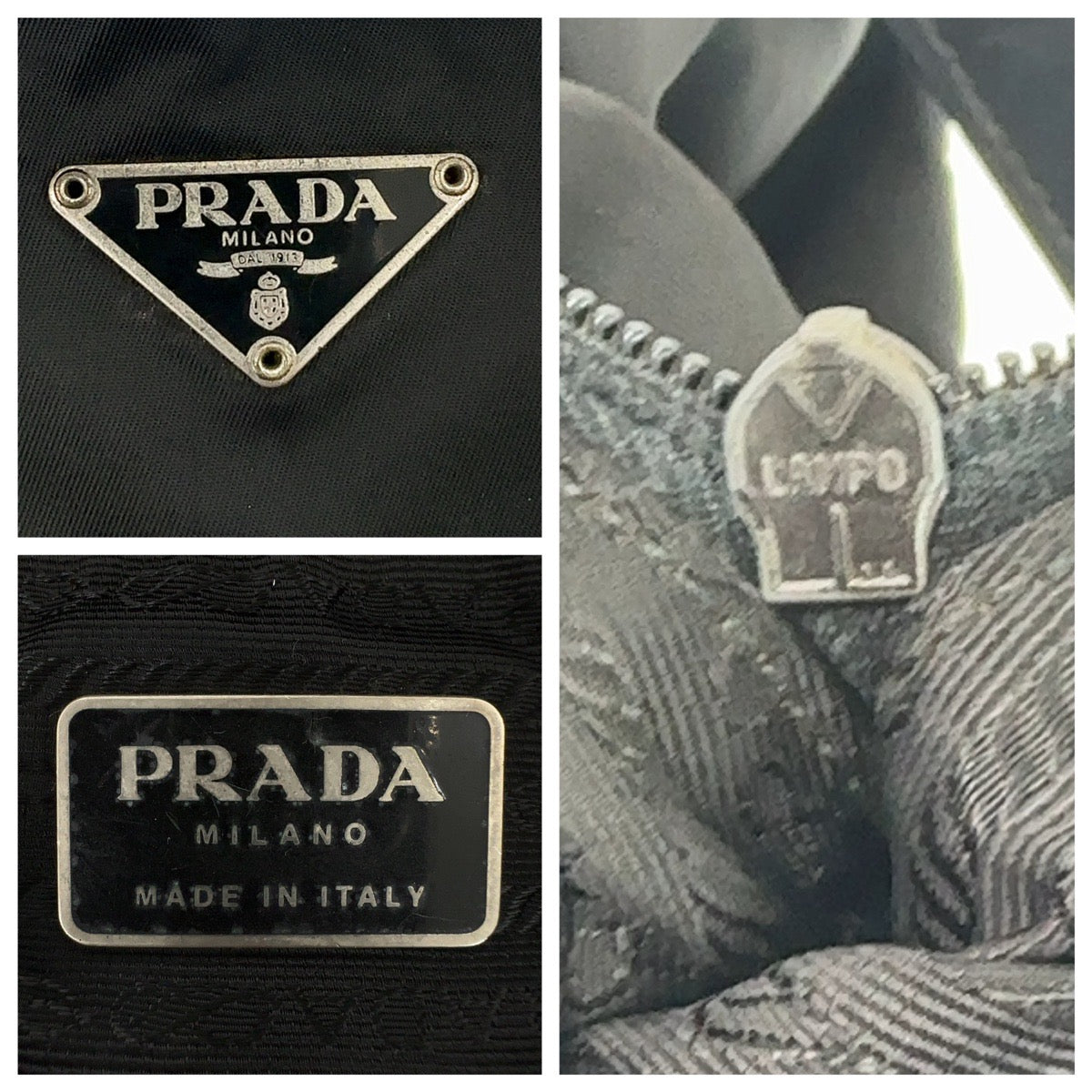 12827
PRADA プラダ テスート 三角ロゴプレート 男女兼用 ブラック 黒 シルバー金具 ナイロン ショルダーバッグ メッセンジャーバッグ  レディース