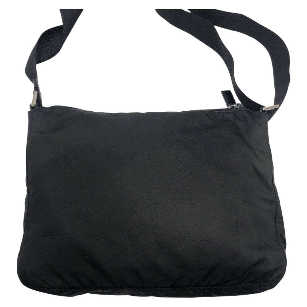 PRADA Tessuto Triangle Logo Plate Black Silver Hardware Nylon BT0421 Shoulder Bag Messenger Bag Men's