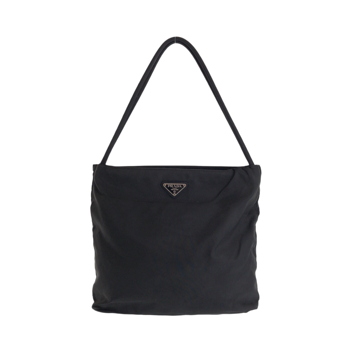 13086
PRADA プラダ テスート 三角ロゴプレート ブラック 黒 シルバー金具 ナイロン B6243 トートバッグ ショルダーバッグ  レディース