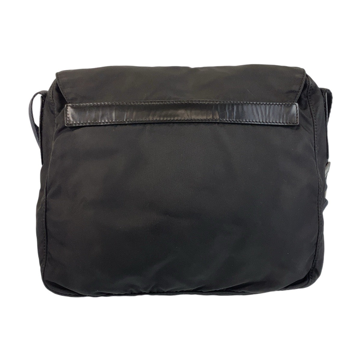 PRADA Tessuto Triangle Logo Plate Black Silver Hardware Nylon Crossbody Shoulder Bag Messenger Bag Men's