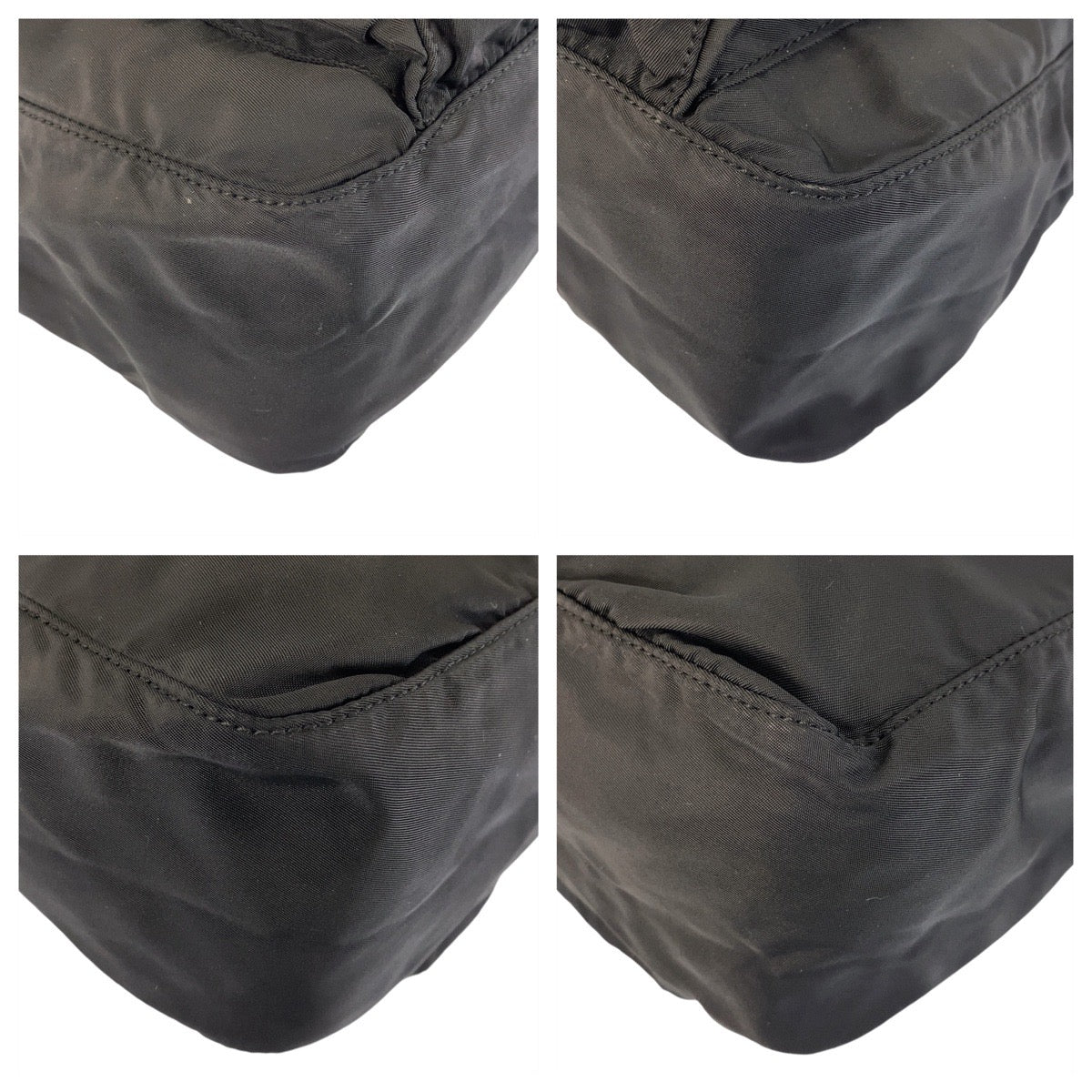 PRADA Tessuto Triangle Logo Plate Black Silver Hardware Nylon Crossbody Shoulder Bag Messenger Bag Men's