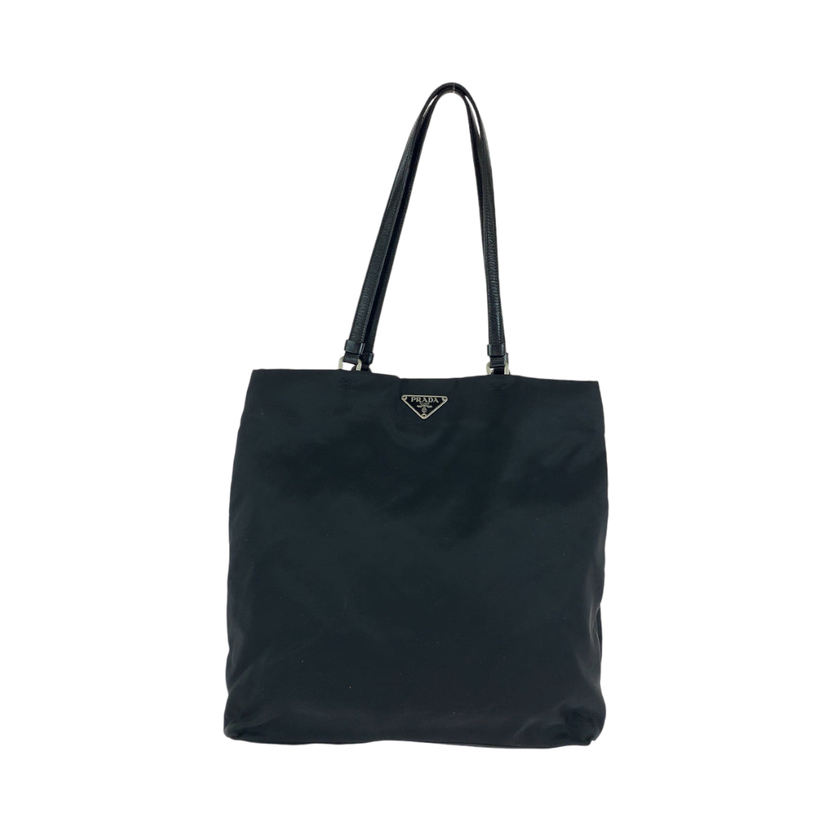 13092
PRADA プラダ テスート 三角ロゴプレート ブラック 黒 シルバー金具 ナイロン B11213 トートバッグ ショルダーバッグ  レディース