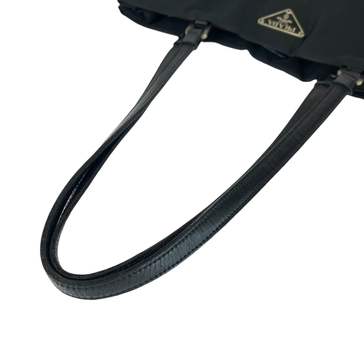 13092
PRADA プラダ テスート 三角ロゴプレート ブラック 黒 シルバー金具 ナイロン B11213 トートバッグ ショルダーバッグ  レディース