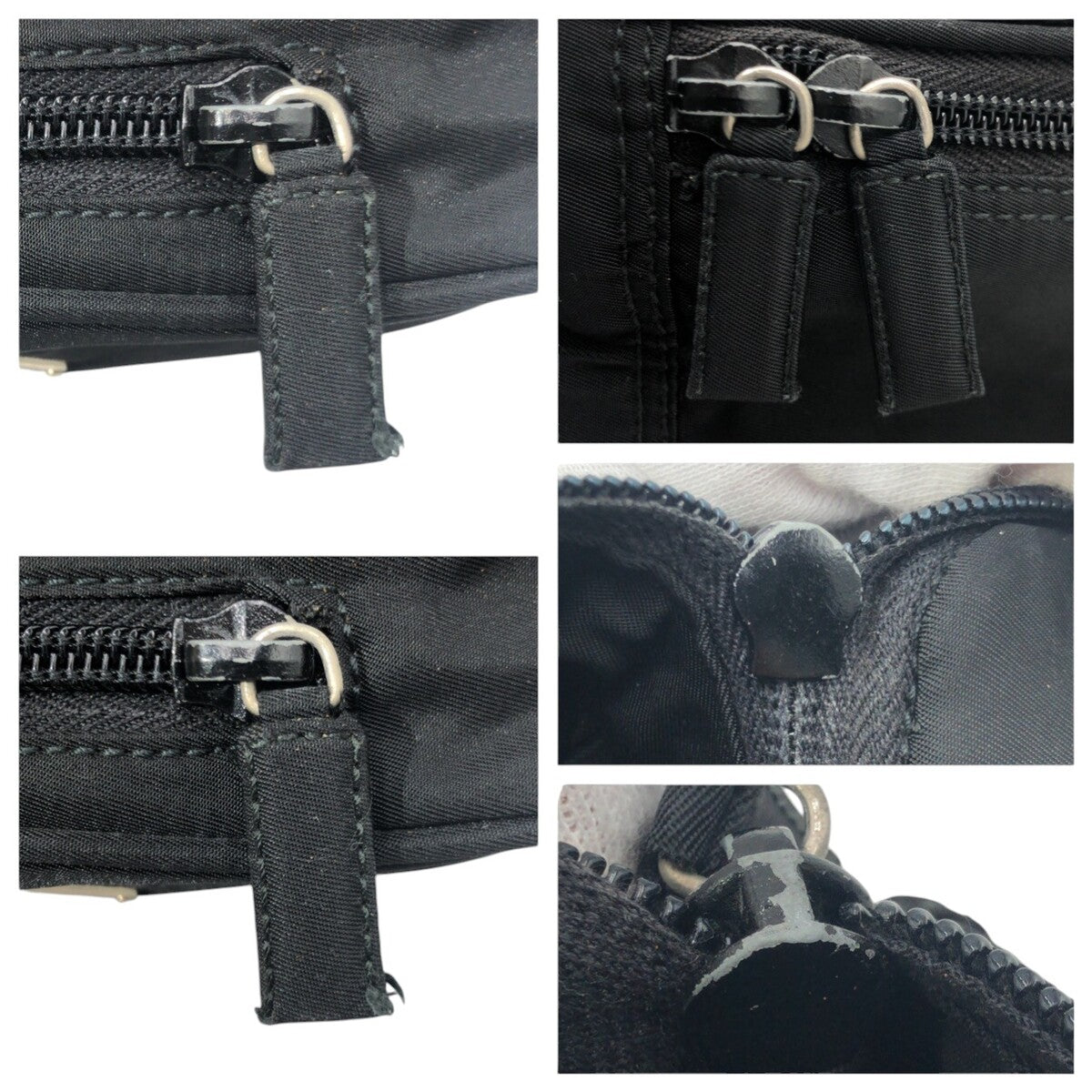 PRADA Tessuto Triangle Logo Black Nylon Shoulder Bag Unisex Men's