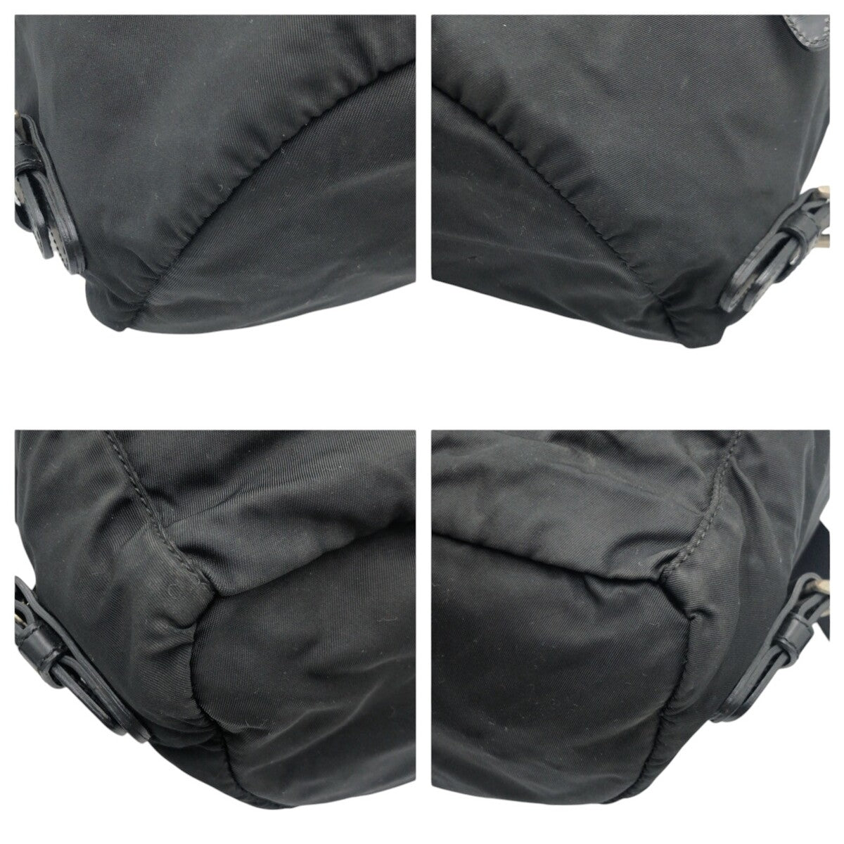 PRADA Prada Tessuto Triangle Logo Black Nylon Backpack Rucksack Daypack Unisex Women's