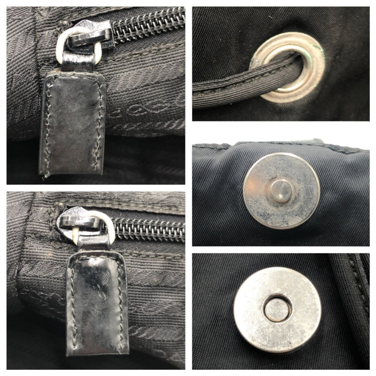 PRADA Prada Tessuto Triangle Logo Black Nylon Backpack Rucksack Daypack Unisex Women's