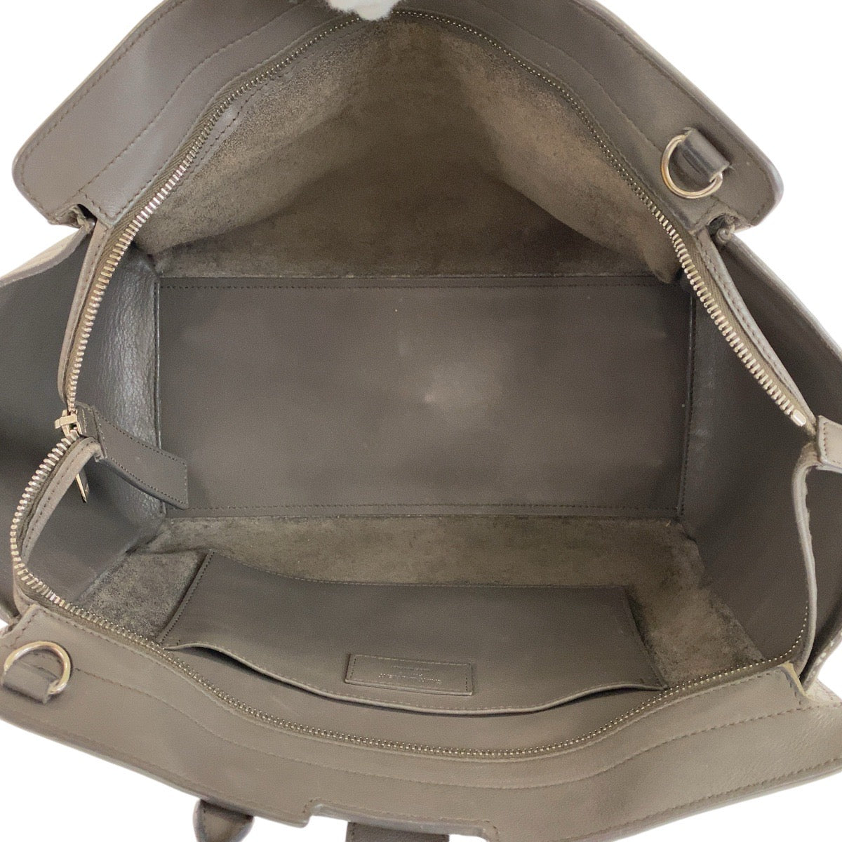 SAINT LAURENT サンローラン YSL ダウンタウン グレー シルバー金具 レザー トートバッグ ハンドバッグ  レディース