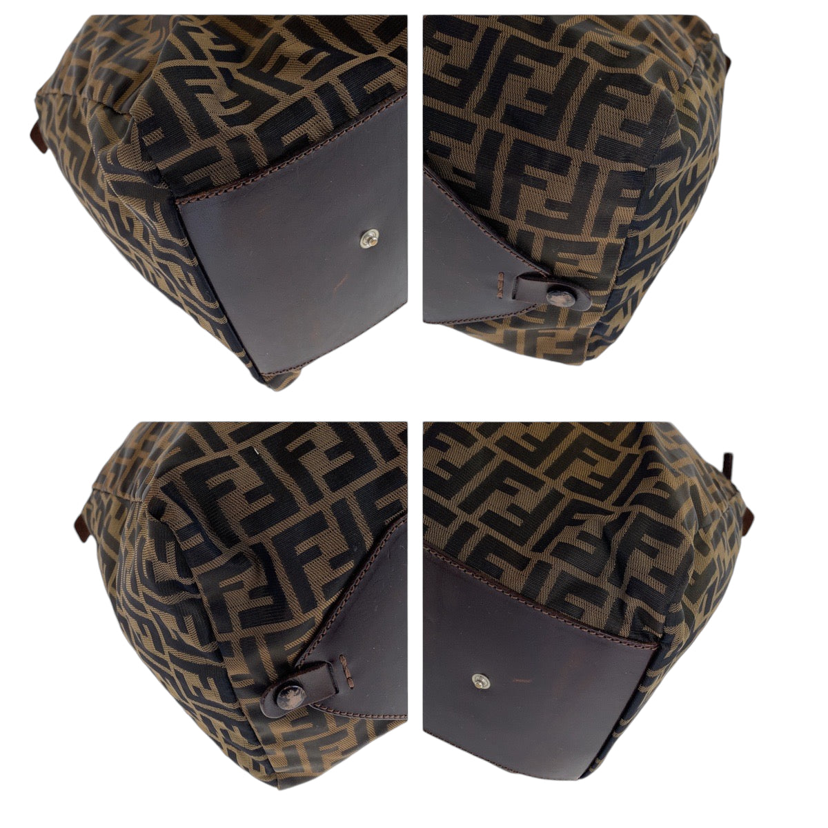13098
FENDI フェンディ ズッカ ブラウン シルバー金具 キャンバス 15418 0 009 トートバッグ ハンドバッグ  レディース
