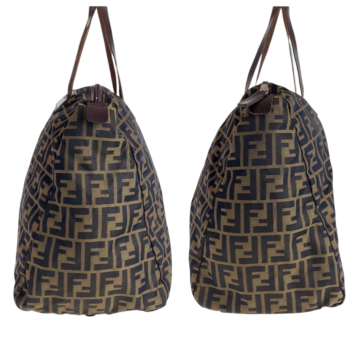13098
FENDI フェンディ ズッカ ブラウン シルバー金具 キャンバス 15418 0 009 トートバッグ ハンドバッグ  レディース