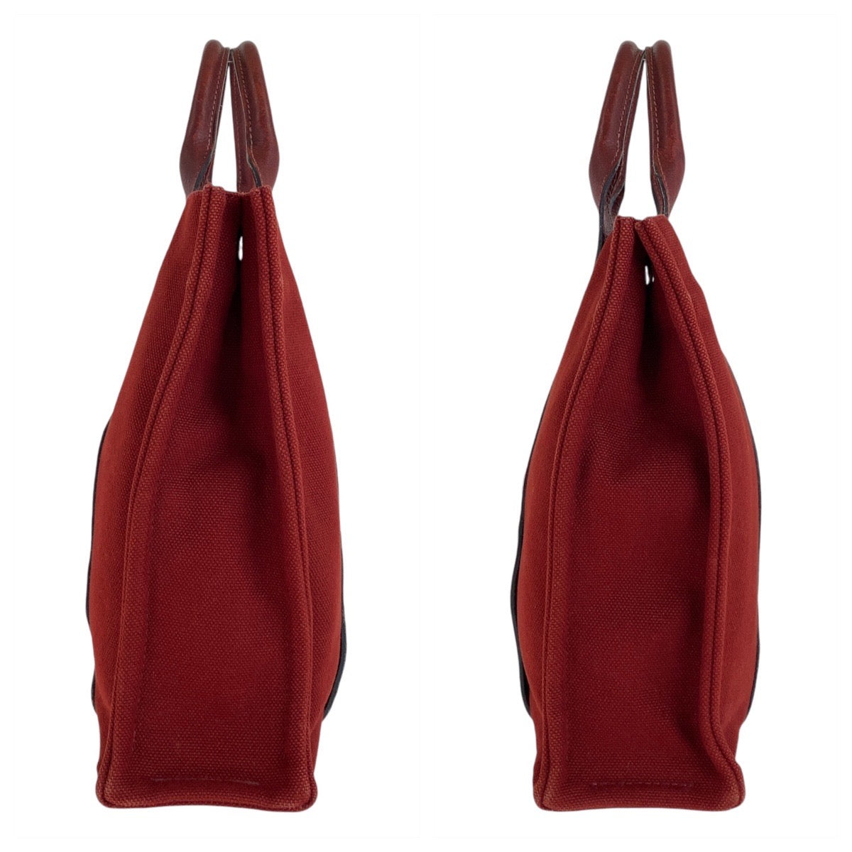 13100
HERMES エルメス サックアーネMM ワインレッド ボルドー シルバー金具 キャンバス / レザー トートバッグ ハンドバッグ A4対応  レディース