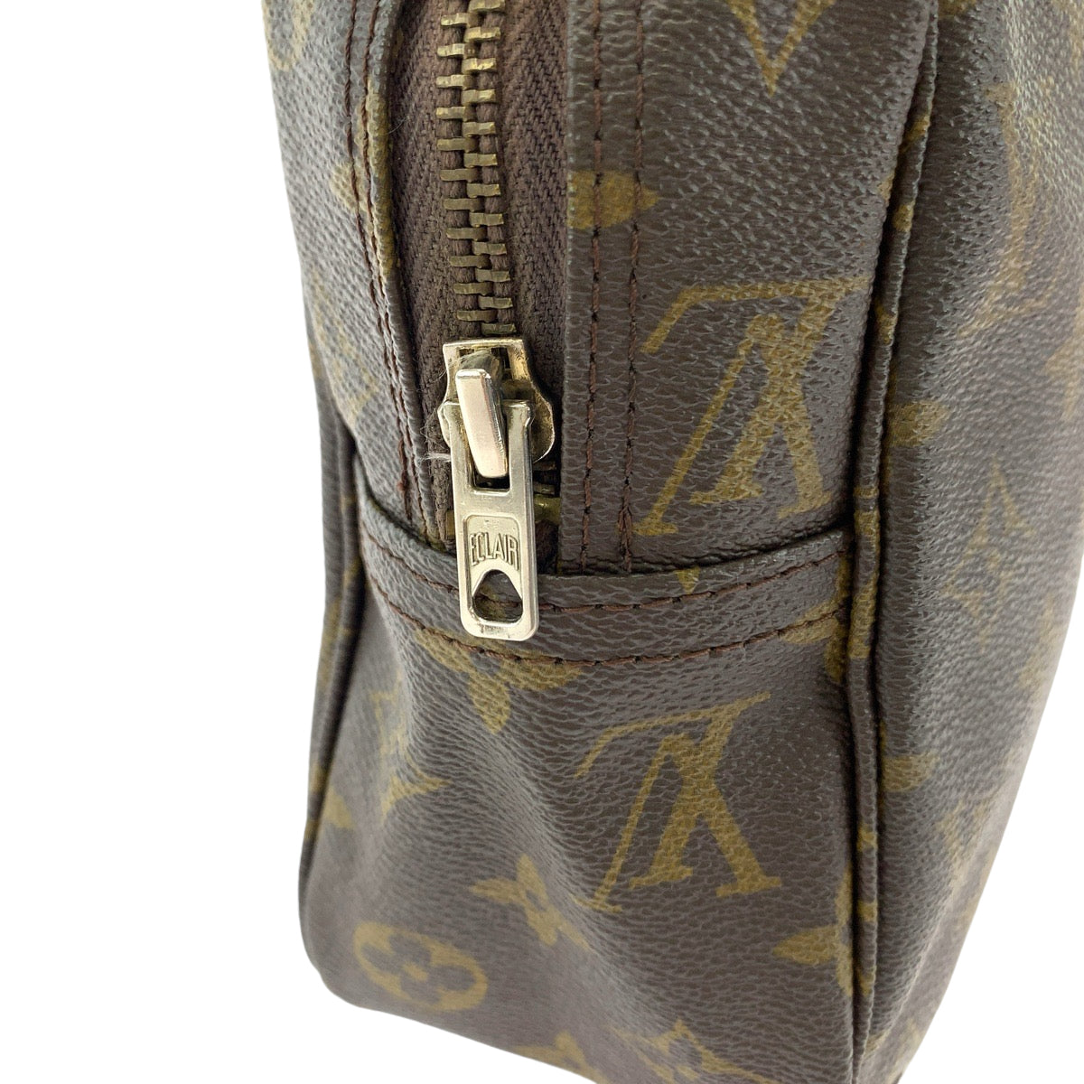 LOUIS VUITTON ルイヴィトン モノグラム トゥルース トワレット 28 ブラウン シルバー金具 PVC M47522 ポーチ 化粧ポーチ クラッチバッグ  レディース