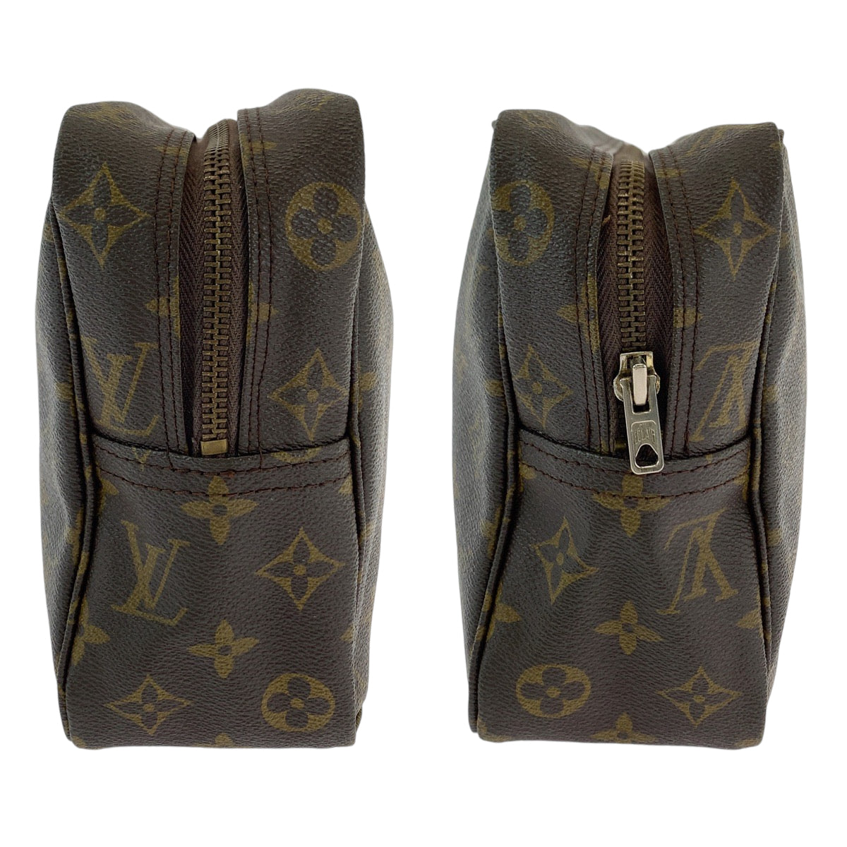 LOUIS VUITTON ルイヴィトン モノグラム トゥルース トワレット 28 ブラウン シルバー金具 PVC M47522 ポーチ 化粧ポーチ クラッチバッグ  レディース
