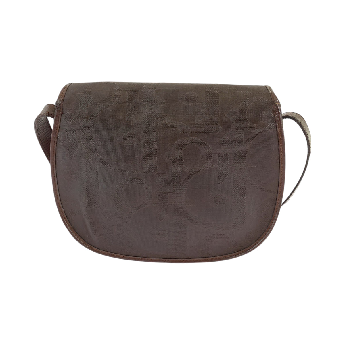13105
Dior ディオール ヴィンテージ トロッター ブラウン ゴールド金具 PVC ショルダーバッグ ポシェット  レディース