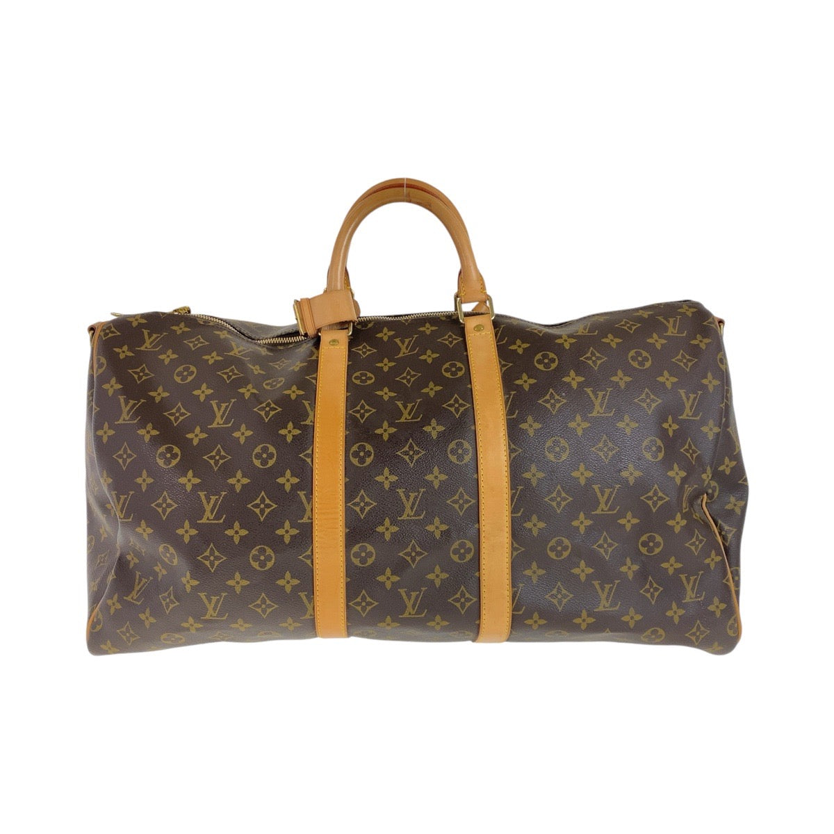 12780
LOUIS VUITTON ルイヴィトン モノグラム キーポル バンドリエール 55 ブラウン ベージュ ゴールド金具 PVC / レザー M41414 ボストンバッグ 男女兼用  メンズ