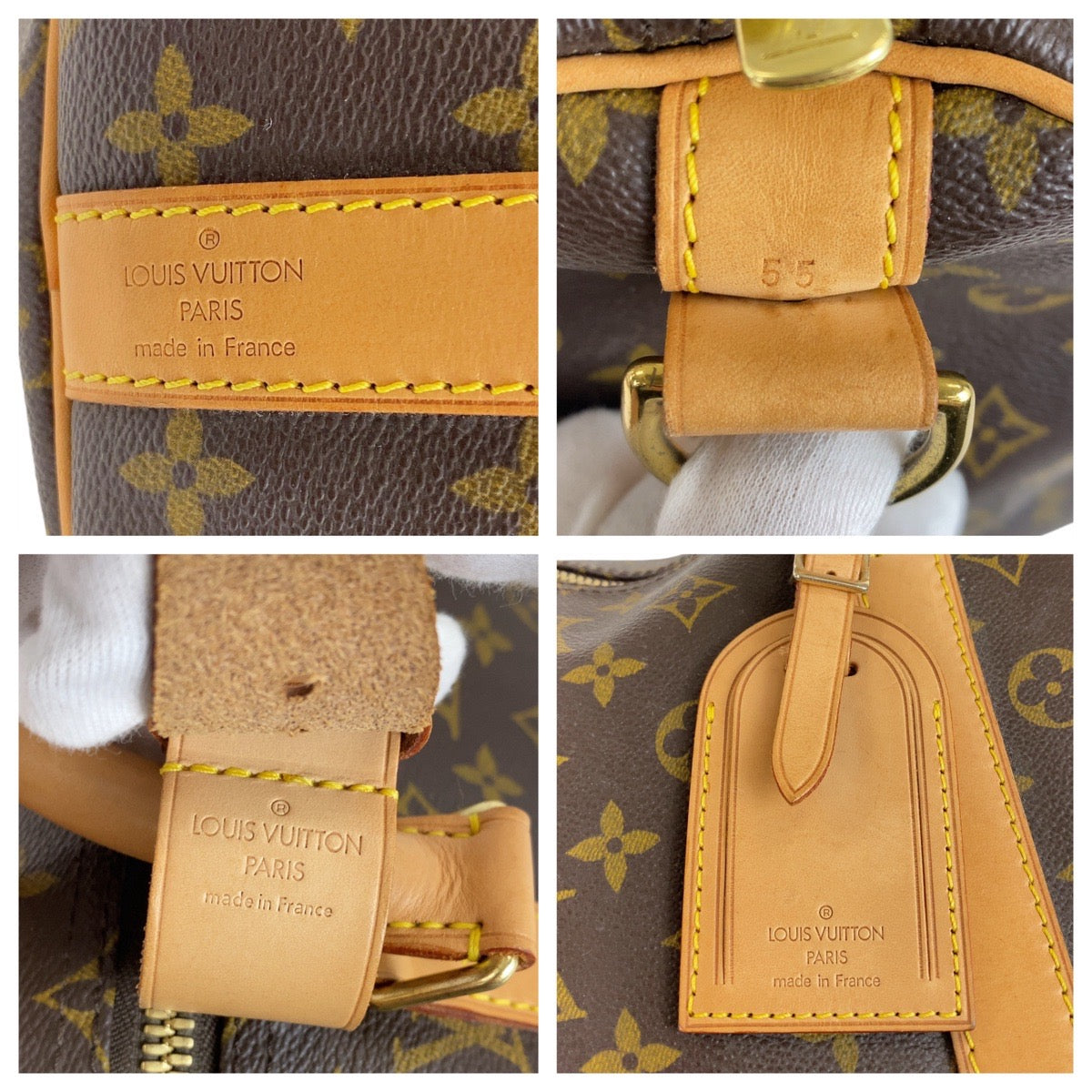 12780
LOUIS VUITTON ルイヴィトン モノグラム キーポル バンドリエール 55 ブラウン ベージュ ゴールド金具 PVC / レザー M41414 ボストンバッグ 男女兼用  メンズ