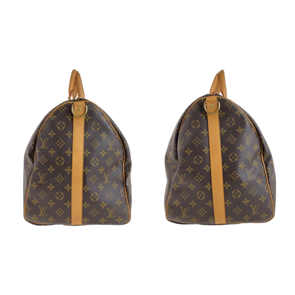 12780
LOUIS VUITTON ルイヴィトン モノグラム キーポル バンドリエール 55 ブラウン ベージュ ゴールド金具 PVC / レザー M41414 ボストンバッグ 男女兼用  メンズ