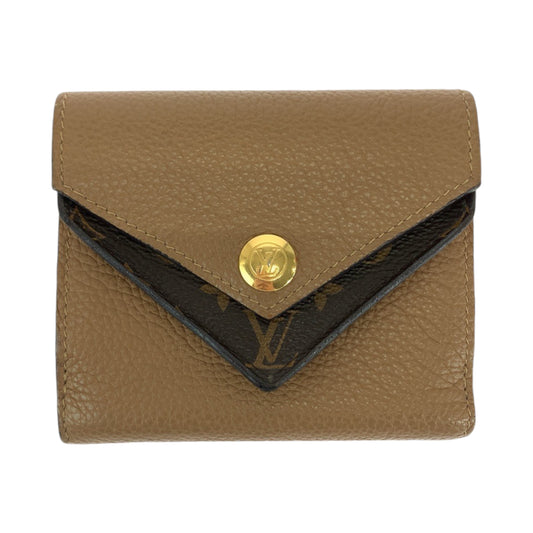 12796
LOUIS VUITTON ルイヴィトン モノグラム ポルトフォイユ ドゥブルV ブラウン ゴールド金具 レザー M64391 折財布 コンパクトウォレット  レディース