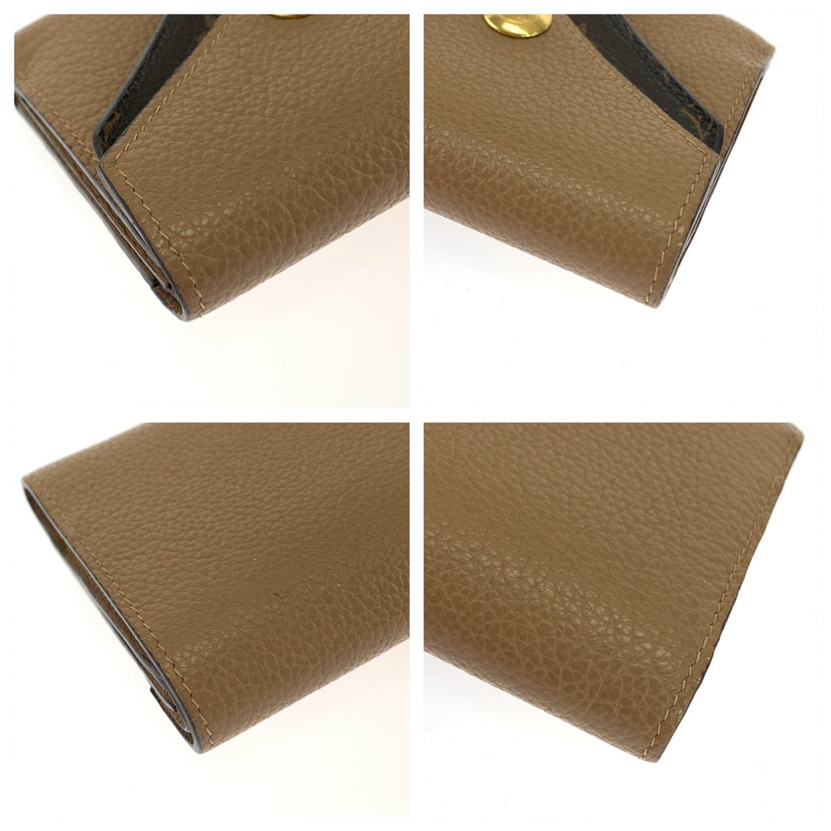 12796
LOUIS VUITTON ルイヴィトン モノグラム ポルトフォイユ ドゥブルV ブラウン ゴールド金具 レザー M64391 折財布 コンパクトウォレット  レディース
