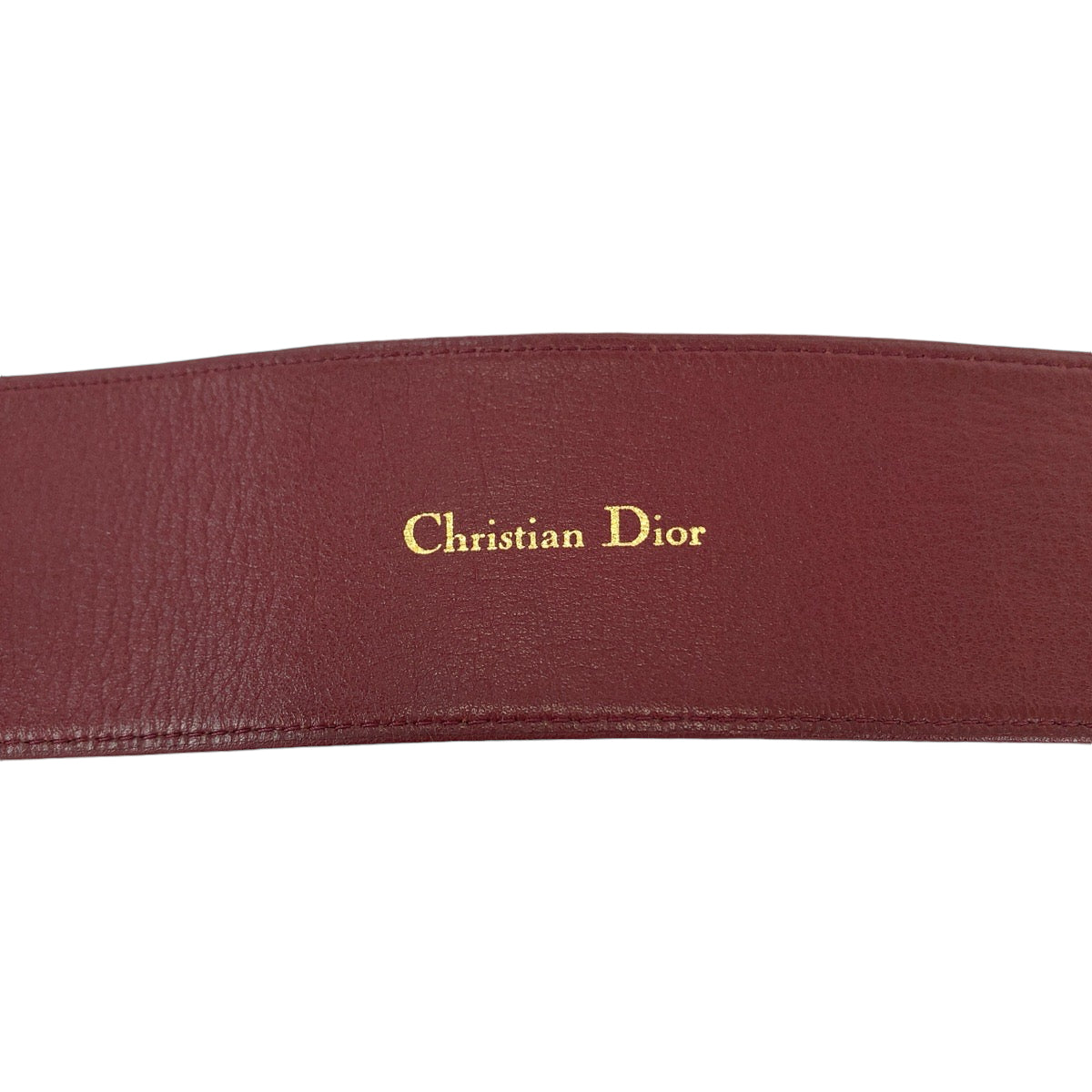 13109
Dior ディオール ヴィンテージ ワインレッド ゴールド金具 レザー ベルト サッシュベルト  レディース