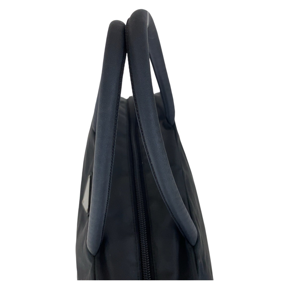 13111
PRADA プラダ テスート 三角ロゴプレート ブラック 黒 シルバー金具 ナイロン ハンドバッグ ショルダーバッグ  レディース