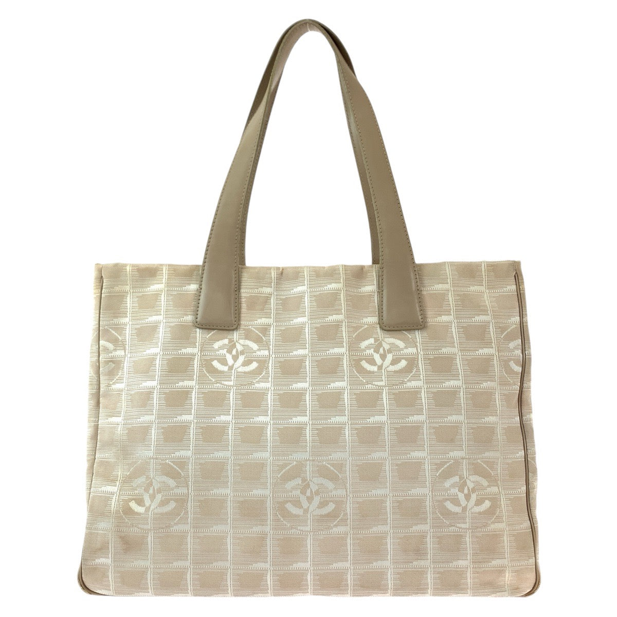 13113
CHANEL シャネル ニュートラベルライン ニュートラトートMM ベージュ ゴールド金具 ナイロン / レザー トートバッグ ショルダーバッグ  レディース